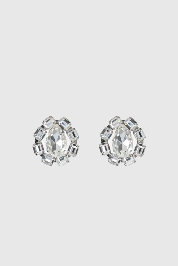 Alessandra Rich gray crystal earrings women's 168934 - photo 1