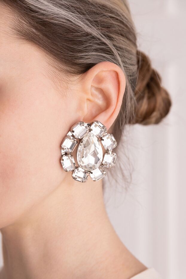 Alessandra Rich woman gray earrings for women buy with prices and photos 168934 - photo 2