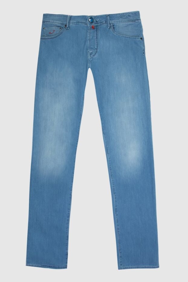 Jacob Cohen men's blue straight-leg jeans with five pockets 168967 - photo 1