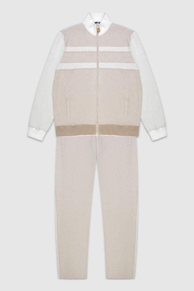 Stefano Ricci men's sports suit made of cotton and elastane beige 168971 - photo 1
