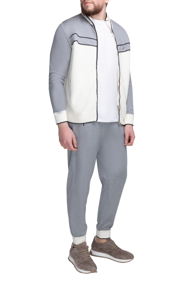 Stefano Ricci men's sports suit made of cotton, silk and polyamide gray 168975 - photo 2