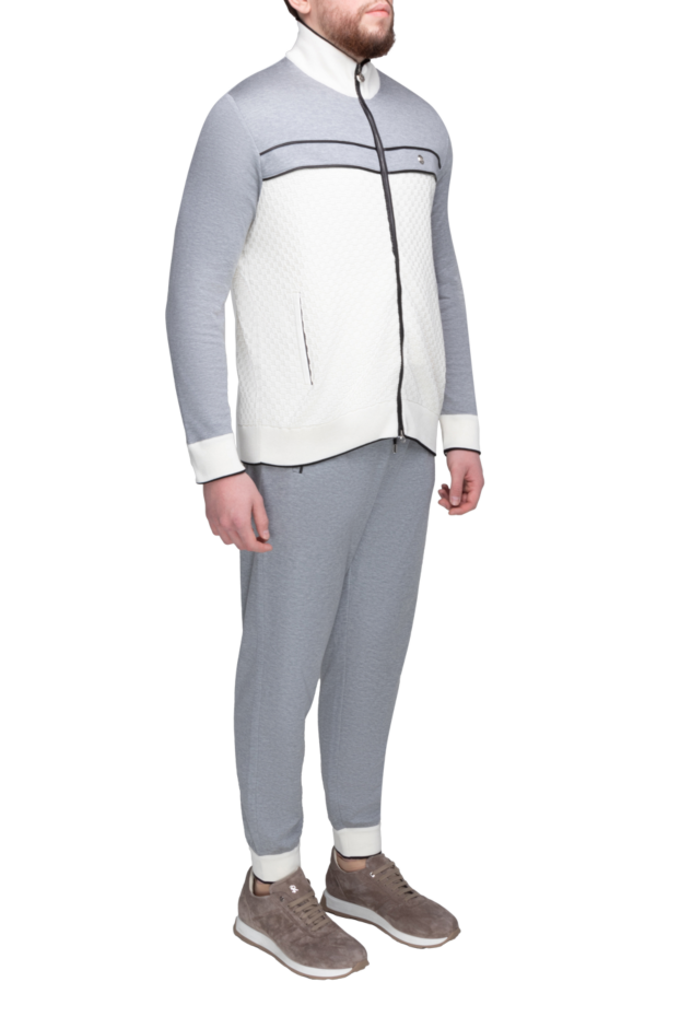 Stefano Ricci men's sports suit made of cotton, silk and polyamide gray 168975 - photo 3