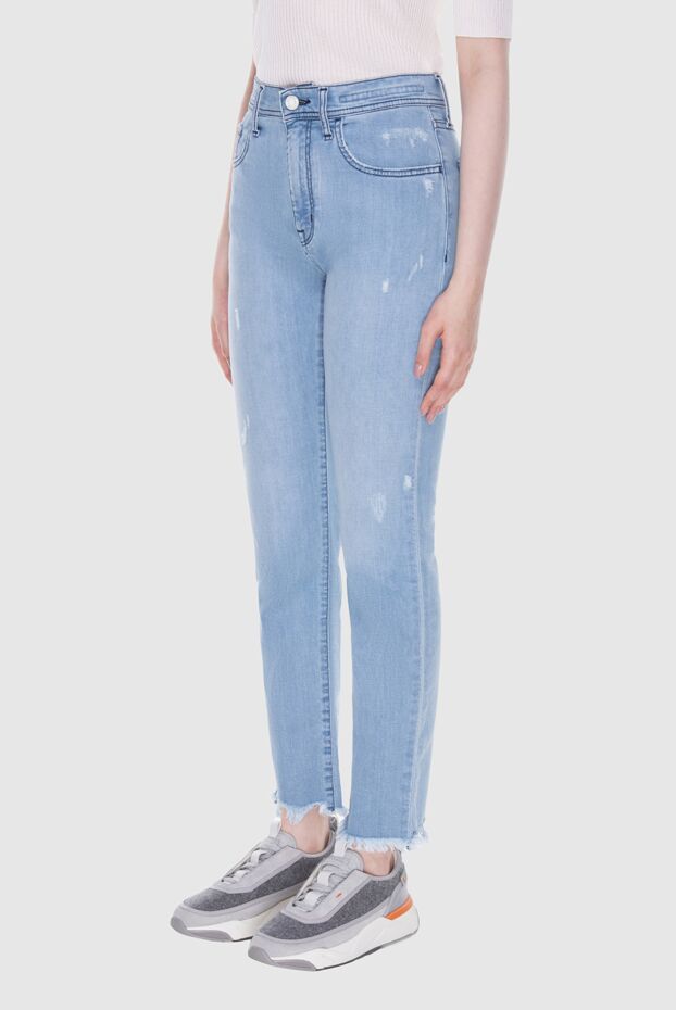 Jacob Cohen light blue women's jeans with raw edges 168980 - photo 3