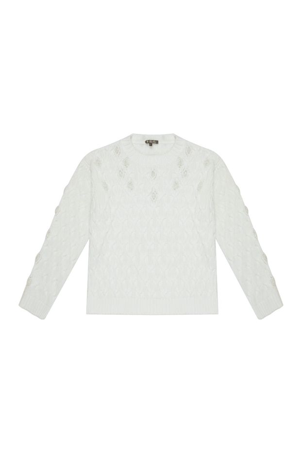 Loro Piana woman white cotton jumper for women buy with prices and photos 169016 - photo 1