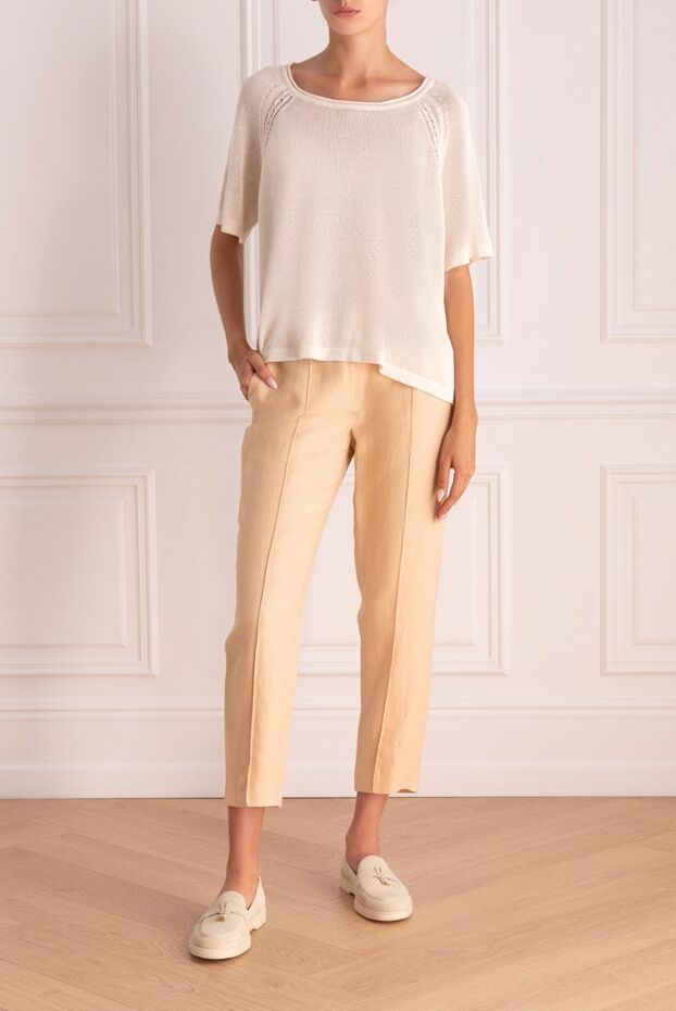 Loro Piana women's linen pants beige 169018 - photo 2
