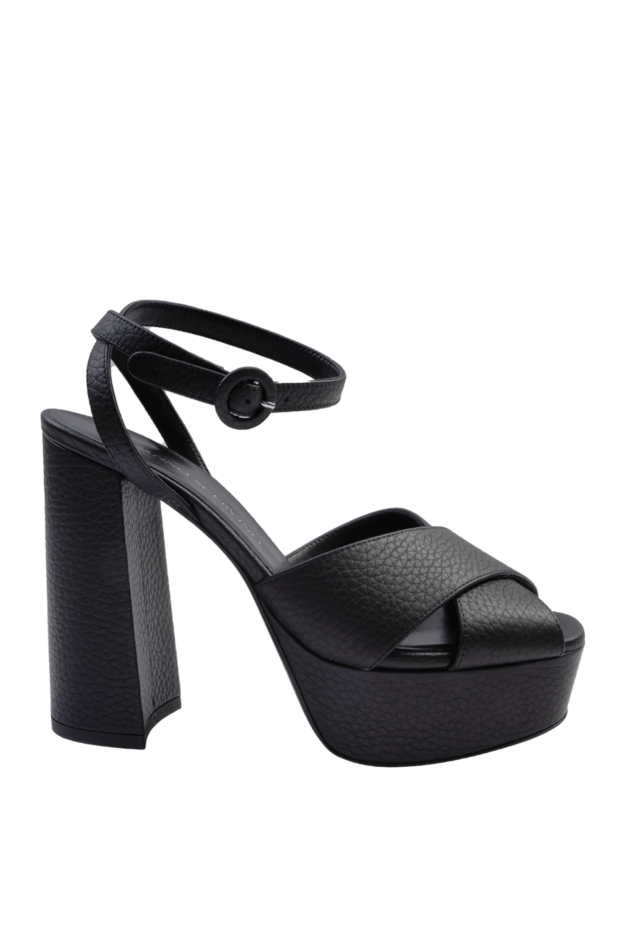 Ermanno Scervino woman black leather sandals for women buy with prices and photos 169054 - photo 1