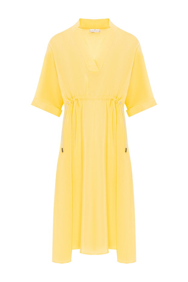 Panicale yellow viscose and silk dress for women 169068 - photo 1