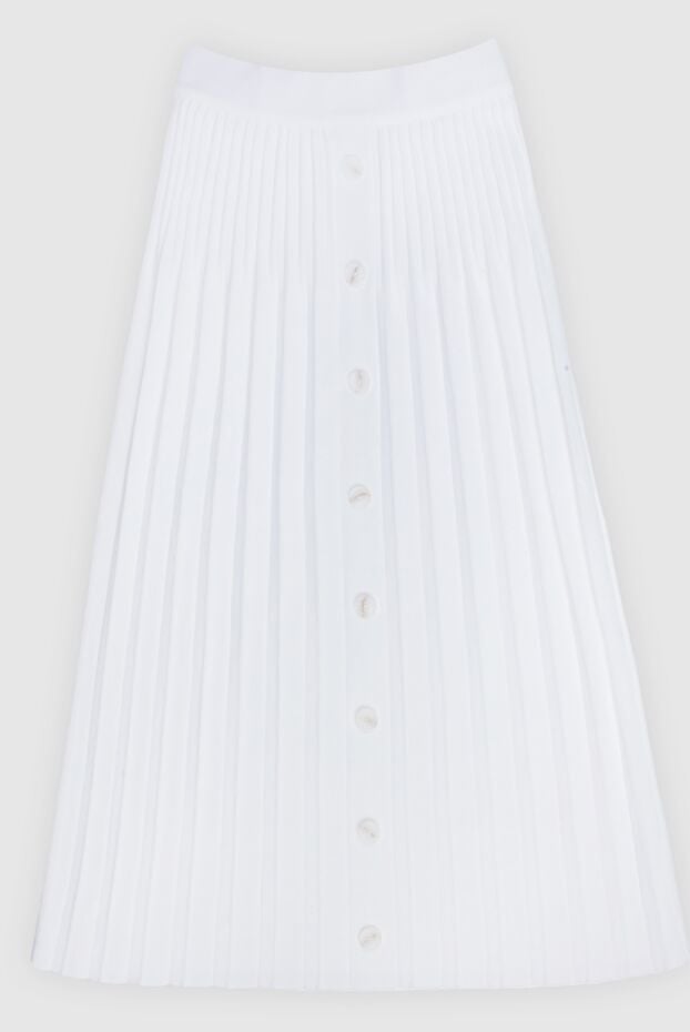 Panicale cotton pleated midi skirt with decorative button line 169070 - photo 1