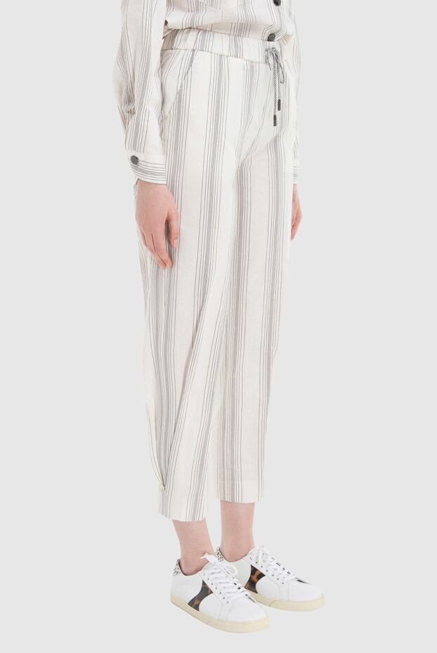 Panicale women's gray striped pants 169073 - photo 3