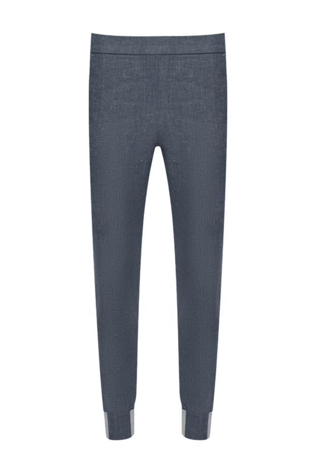 Panicale women's pants with contrast cuffs in blue 169074 - photo 1