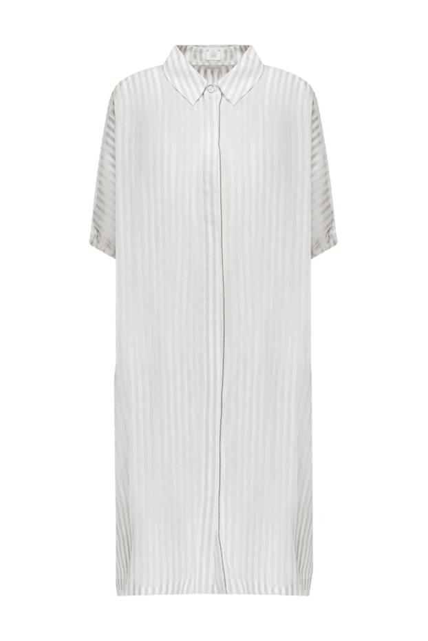 Panicale women's shirt-dress with a striped pattern white 169076 - photo 1