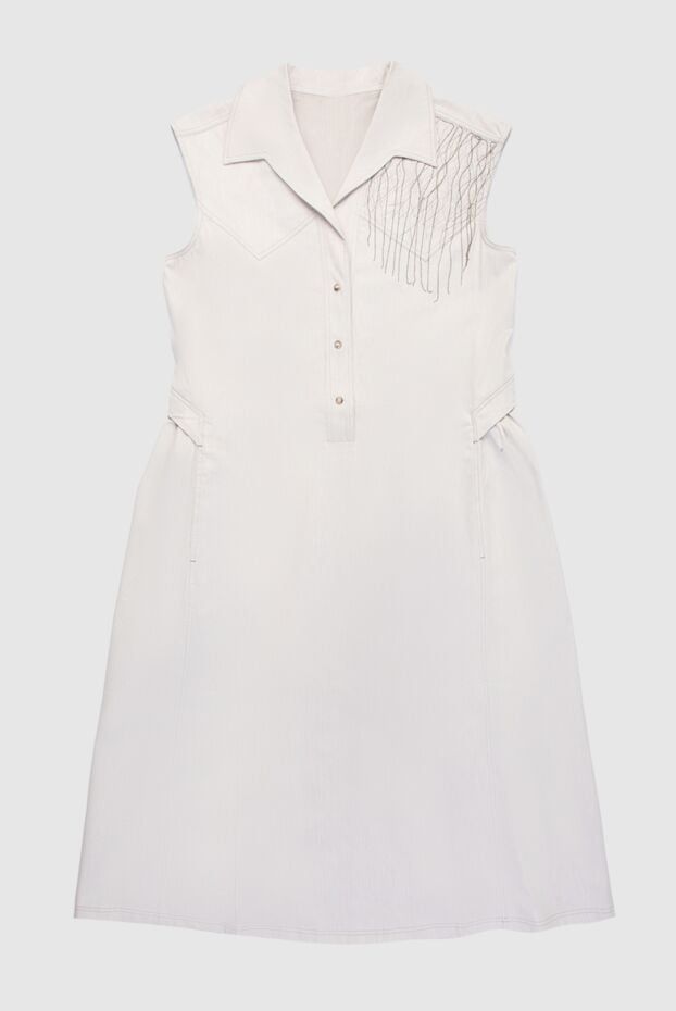 Panicale beige cotton and linen dress for women 169079 - photo 1