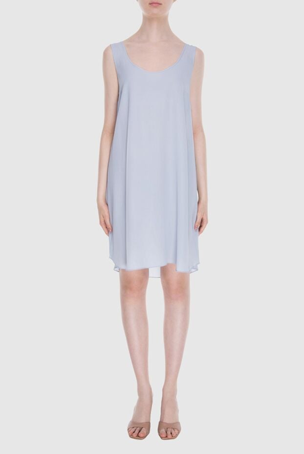 Panicale flowing blue dress with a round neckline and a loose silhouette 169093 - photo 2