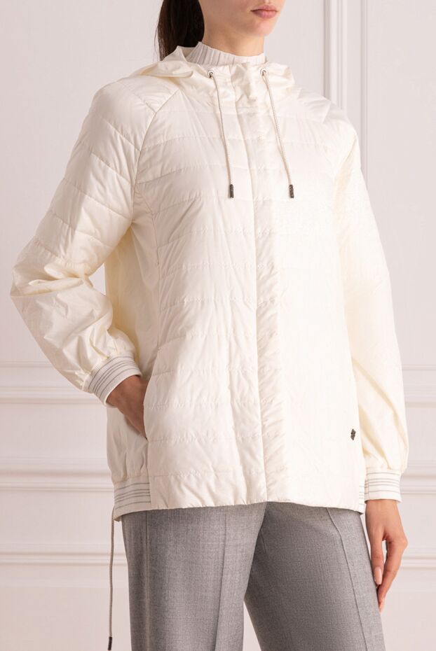 Panicale women's white jacket with buttons and hood 169097 - photo 3