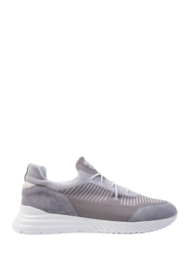 Stefano Ricci gray polyester and leather sneakers for men 169107 - photo 1