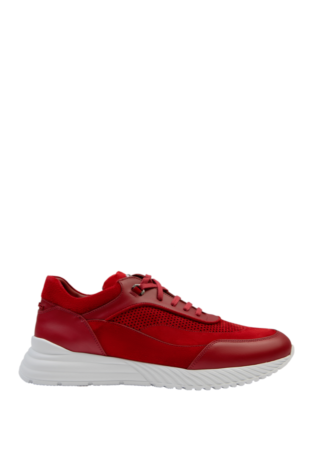 Stefano Ricci red nubuck and leather sneakers for men 169112 - photo 1