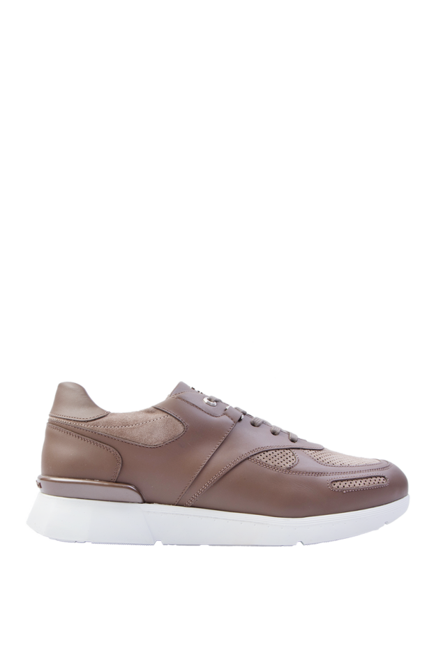 Stefano Ricci beige nubuck and leather sneakers for men 169117 - photo 1