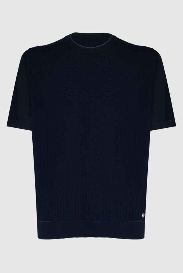 Stefano Ricci short sleeve jumper made of silk and cotton black for men 169156 - photo 1