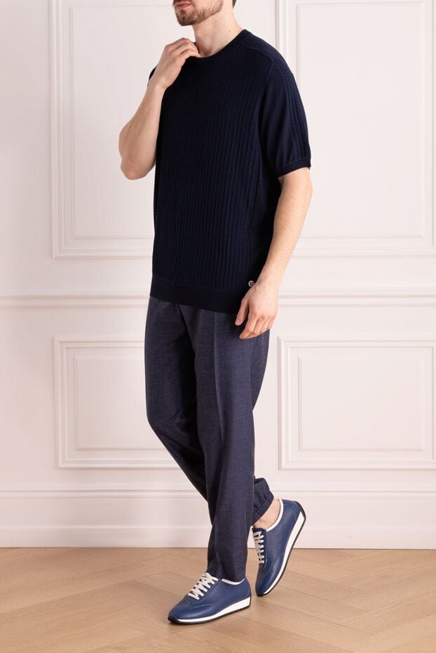 Stefano Ricci short sleeve jumper made of silk and cotton black for men 169156 - photo 2