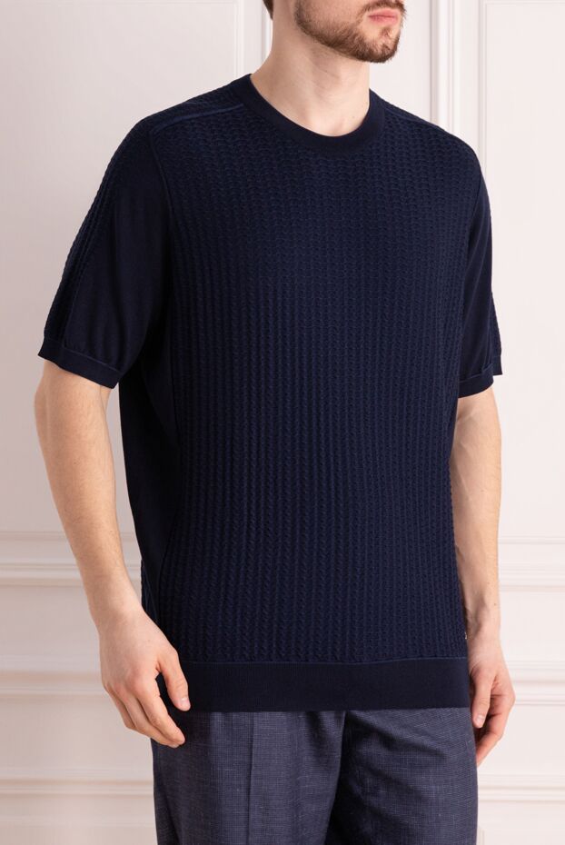 Stefano Ricci short sleeve jumper made of silk and cotton black for men 169156 - photo 3