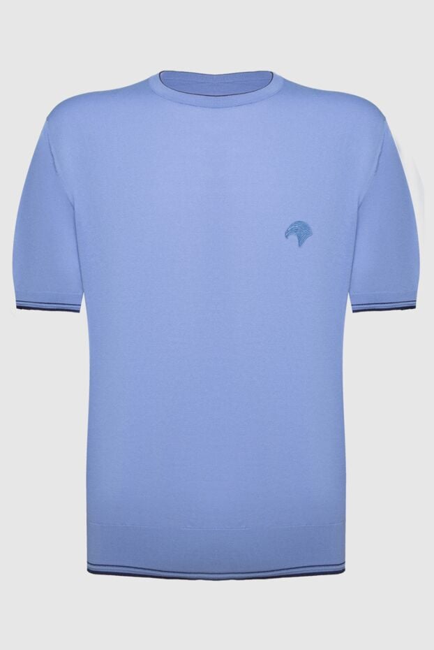 Stefano Ricci short sleeve cotton jumper blue for men 169161 - photo 1
