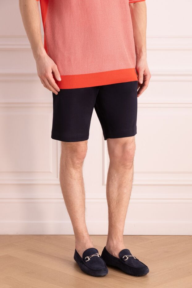Loro Piana blue cotton shorts for men 169179 - photo 3
