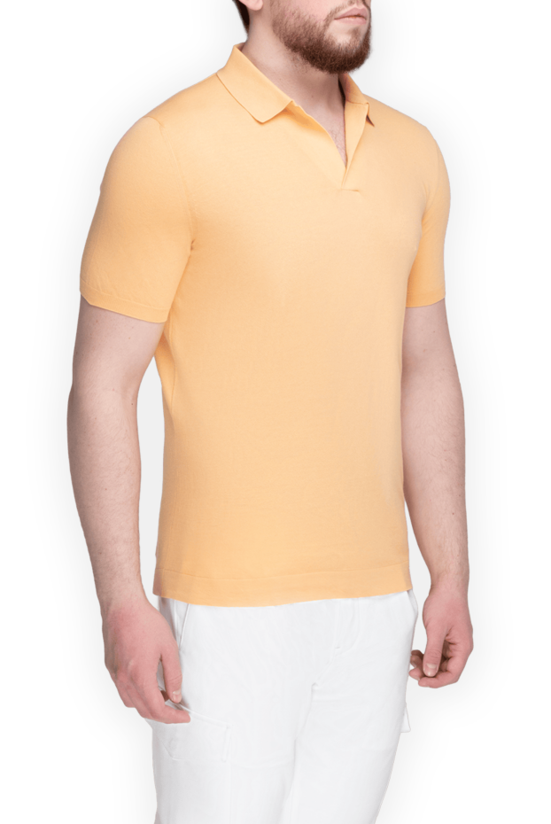 Loro Piana yellow knitted polo shirt without buttons, loose fit (markdown) 195731 - photo 3