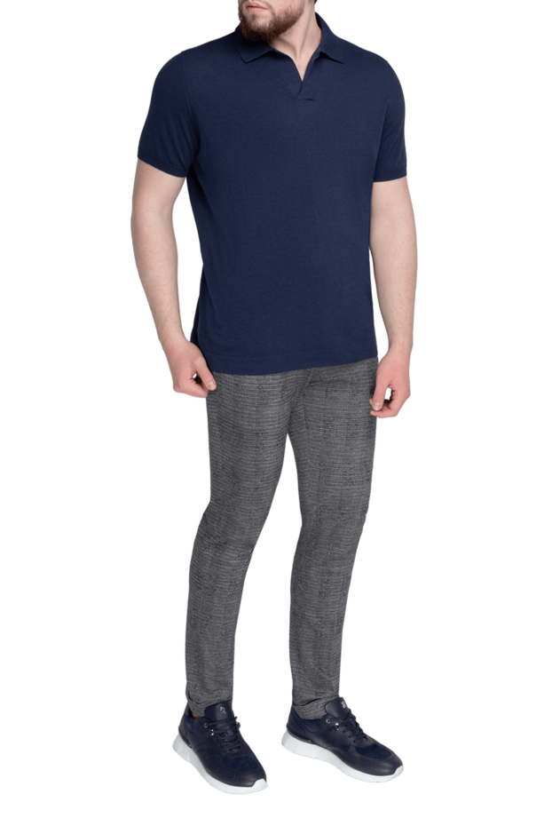 Loro Piana polo from cotton blue for men 169186 - photo 2