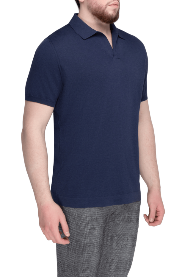 Loro Piana polo from cotton blue for men 169186 - photo 3
