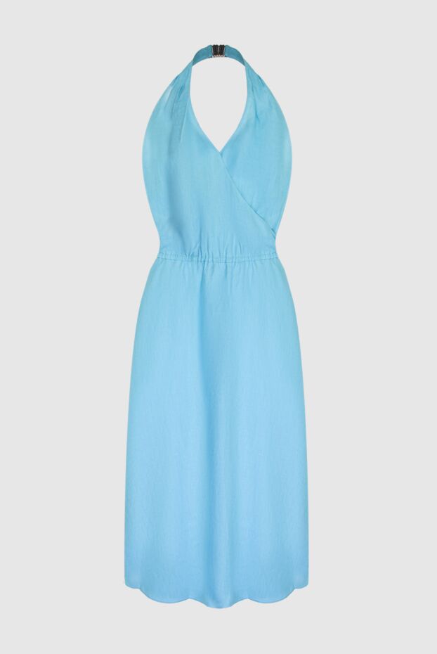 Loro Piana женские платье из льна голубое женское купить с ценами и фото 169192 - фото 1