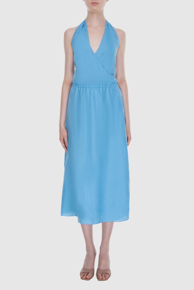 Loro Piana woman blue linen dress for women buy with prices and photos 169192 - photo 2