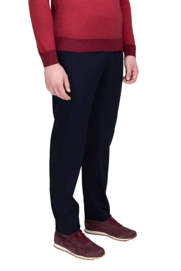 Loro Piana men's blue pants made of cotton and elastane 169201 - photo 3