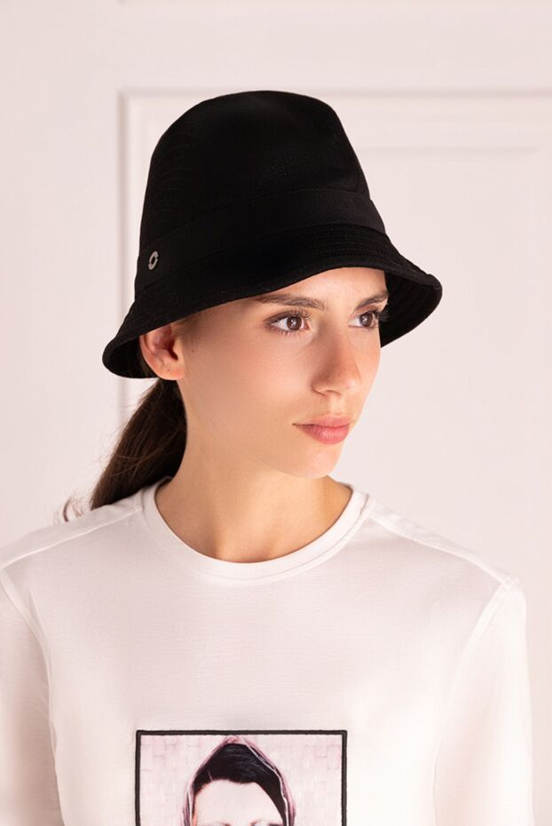 Loro Piana woman black cashmere panama hat for women buy with prices and photos 169216 - photo 2