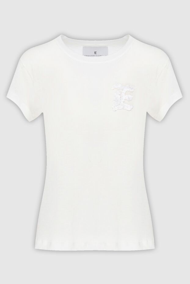Ermanno Scervino woman white cotton t-shirt for women buy with prices and photos 169243 - photo 1
