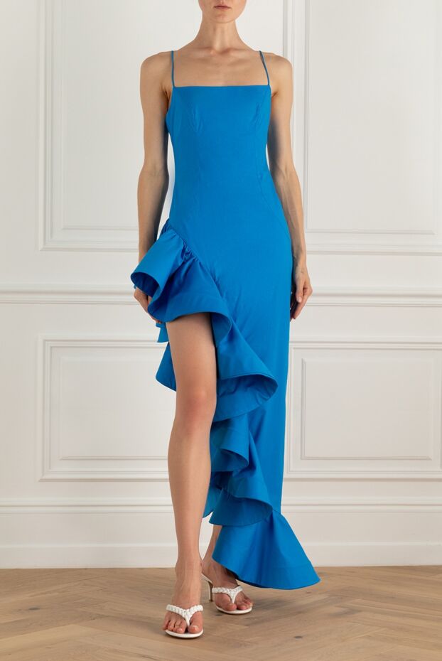 Giuseppe Di Morabito женские платье из хлопка синее женское купить с ценами и фото 169261 - фото 2