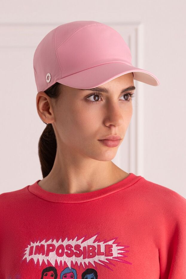 Loro Piana pink women's cap with metal logo 169285 - photo 3