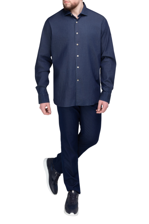 Alessandro Gherardi men's classic dark blue shirt (markdown) 196536 - photo 2