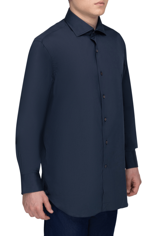 Alessandro Gherardi men's classic black shirt in a solid color design (markdown) 196534 - photo 3