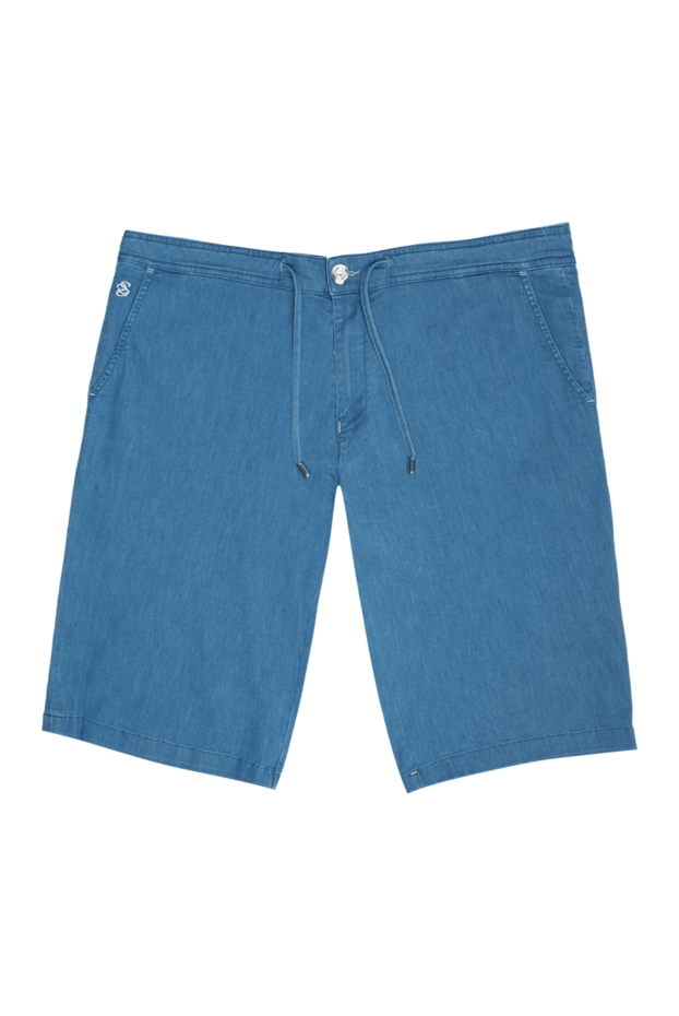 Scissor Scriptor man blue denim shorts made of cotton and polyamide for men buy with prices and photos 169376 - photo 1