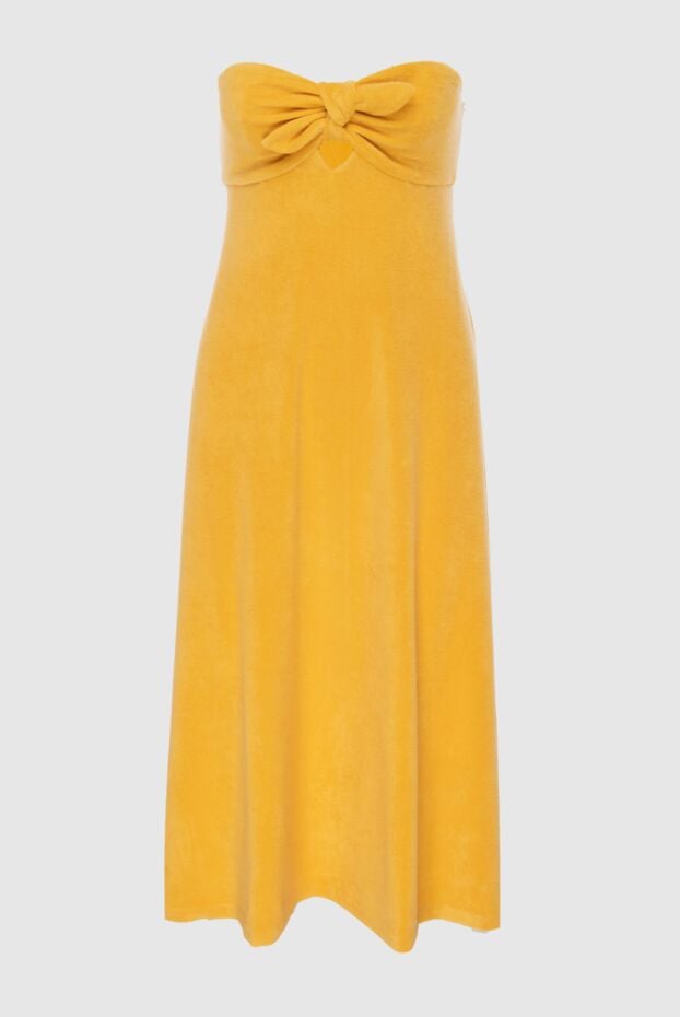 Zimmermann lemon colored midi dress with a knot on the bodice made of soft fabric 169411 - photo 1