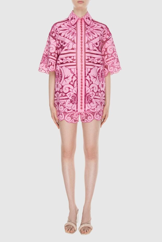 Zimmermann suit with linen shorts pink for women 169421 - photo 2