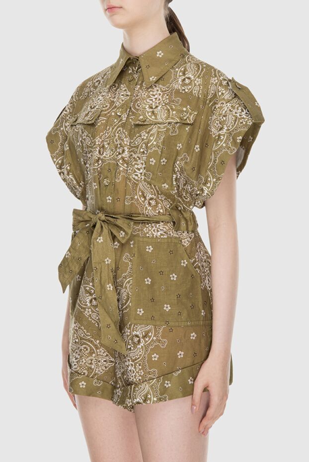 Zimmermann green linen jumpsuit for women 169425 - photo 3