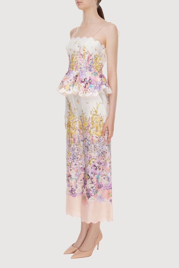 Zimmermann women's floral linen straight leg trousers set 169444 - photo 3