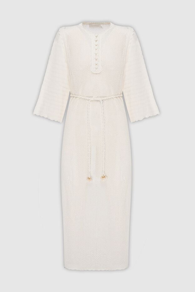 Zimmermann beige lace mesh beach midi cotton dress 169445 - photo 1