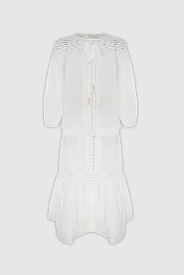 Zimmermann white women's suit with a skirt made of frame and linen 169451 - photo 1