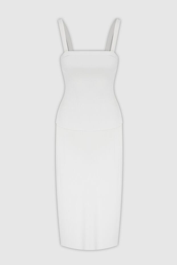 Zimmermann white off shoulder ribbed midi dress 169461 - photo 1