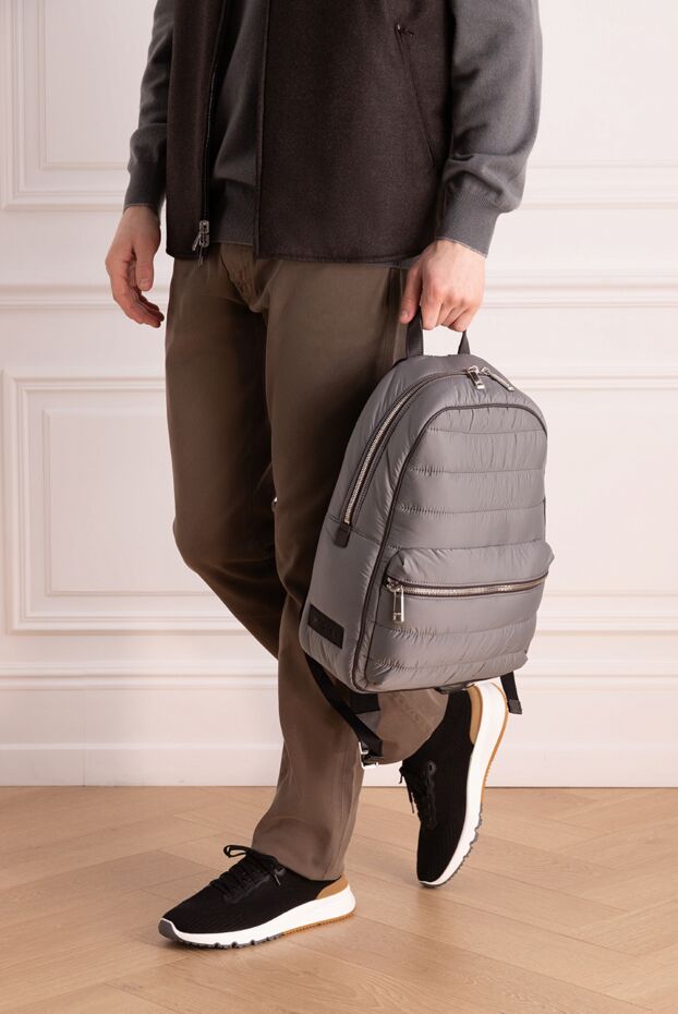 Moorer polyester backpack gray for men 169489 - photo 3