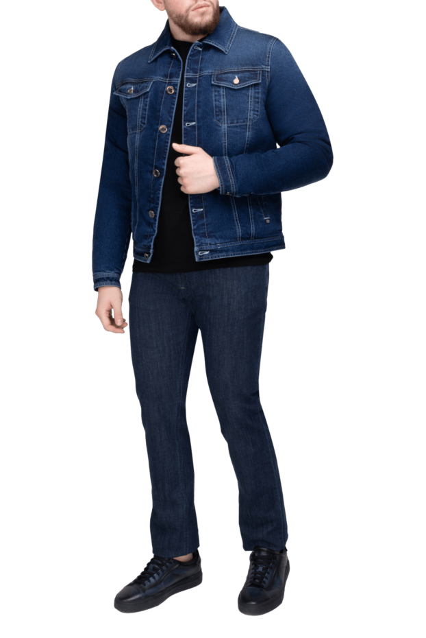 Moorer man cotton and polyamide denim jacket blue for men buy with prices and photos 169504 - photo 2