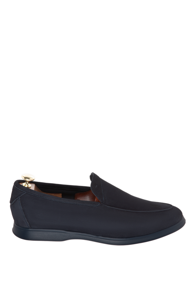 Andrea Ventura blue suede loafers with tone-on-tone sole for men 169530 - photo 1