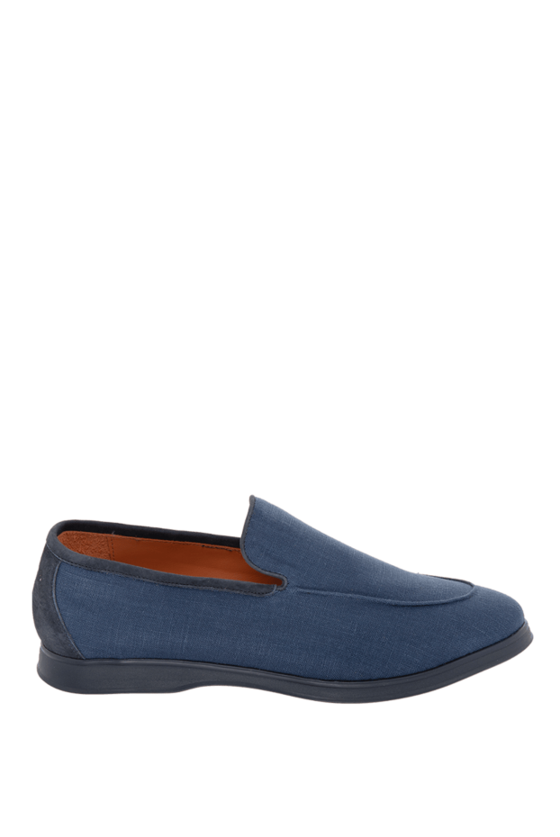 Andrea Ventura man blue linen and suede loafers for men buy with prices and photos 169533 - photo 1